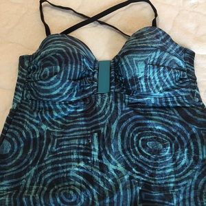 Bari Tankini Top SwimSuit Size M